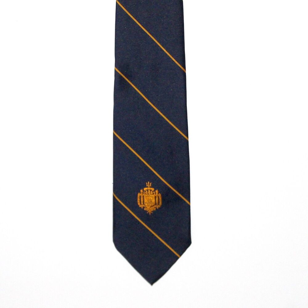 US Naval Academy Necktie blue gold USNA emblem shield